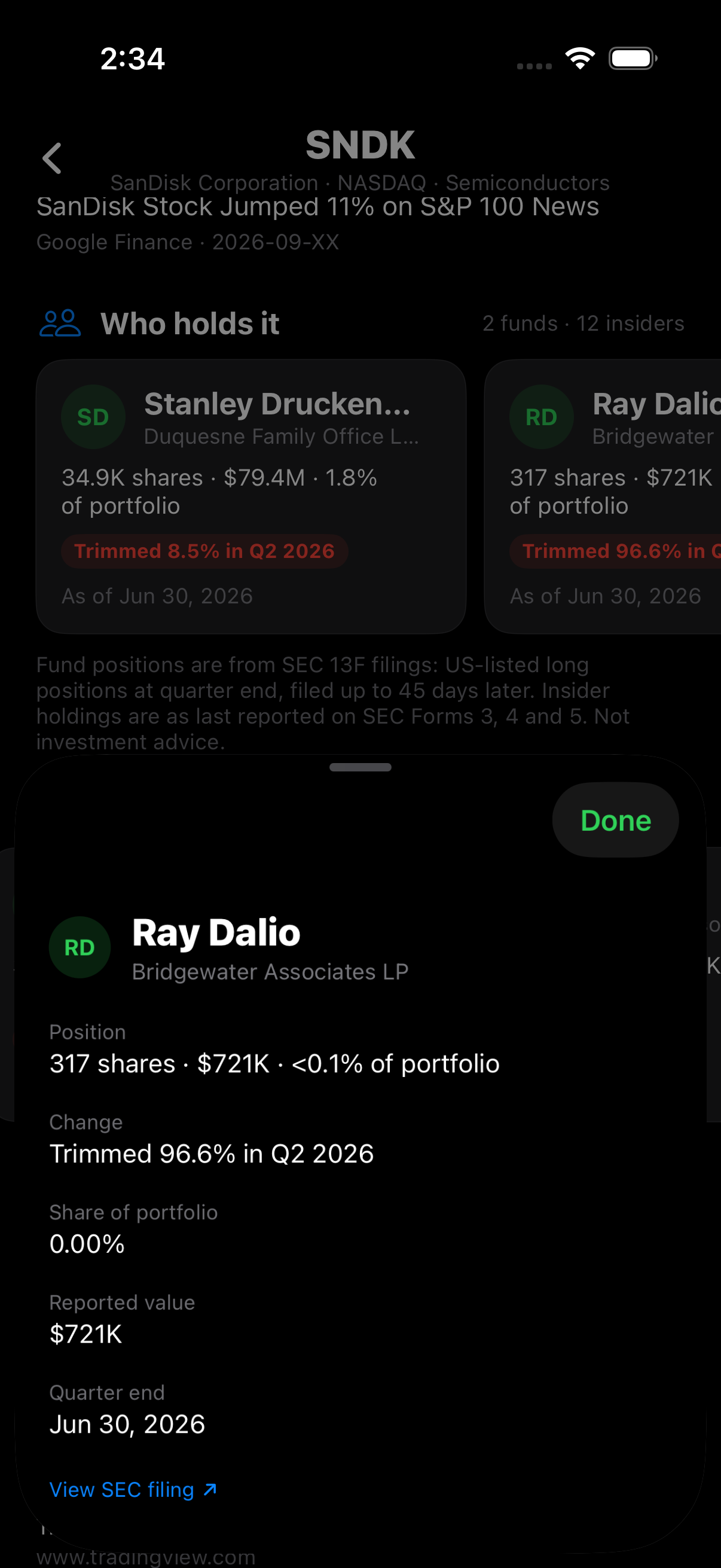 MyStock on Android